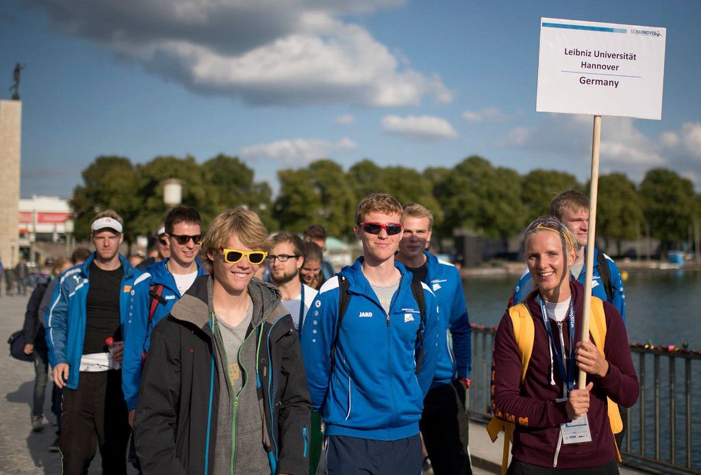 March of the athletes - home university