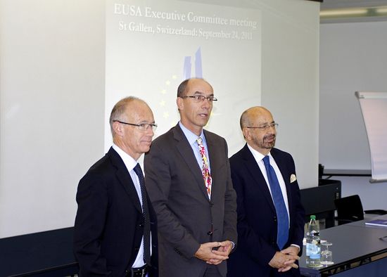 The Mayor of St Gallen Mr Scheitlin attends EUSA EC Meeting