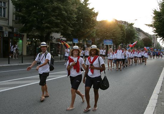 Mrach pass of the athletes through the city