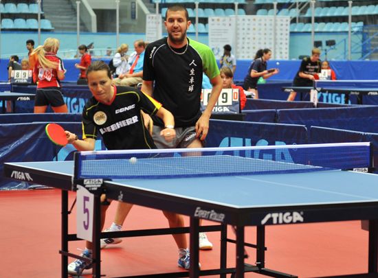 One of the obligatory sports: Table tennis