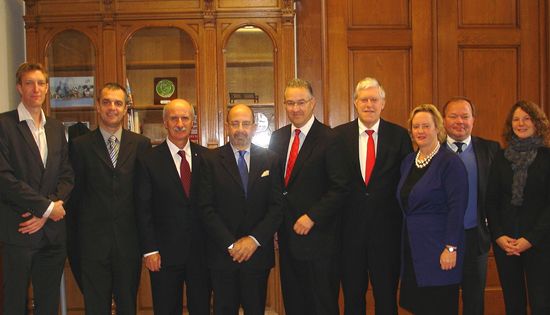 Meeting at the City Hall with the Mayor and the Rector