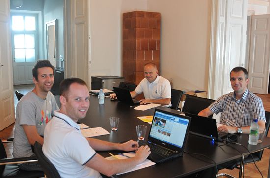 September sports working meeting: Mr Dupouey, Mr Pisl, Mr Roczek & Mr Pecovnik