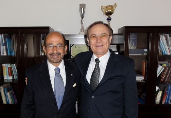 EUSA President Mr Gualtieri and Rector dr. Cojocaru