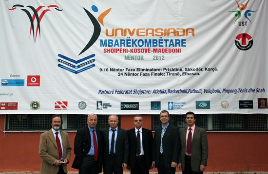 Banner for the Albanian universiade