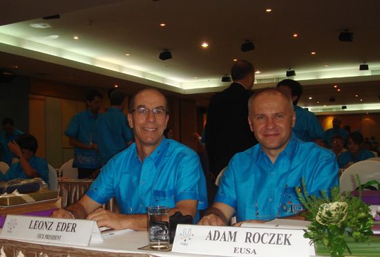 EUSA representatives: Vice-President Mr Eder and President Mr Roczek