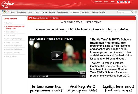 Badminton World Federation Website