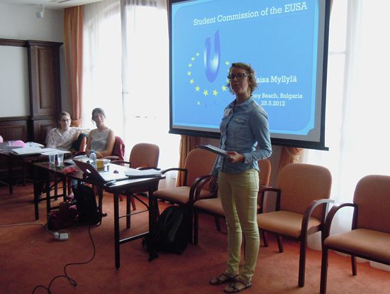 Presentation of EUSA and its Student Commission by Kaisa Myllyla