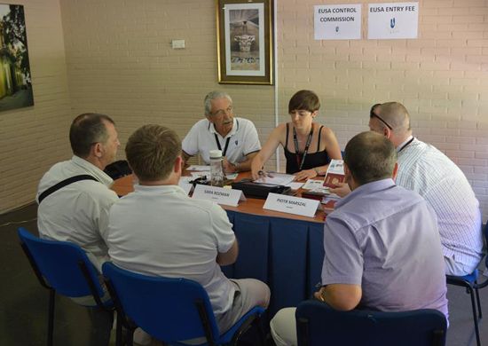 Control committee checking the accreditations