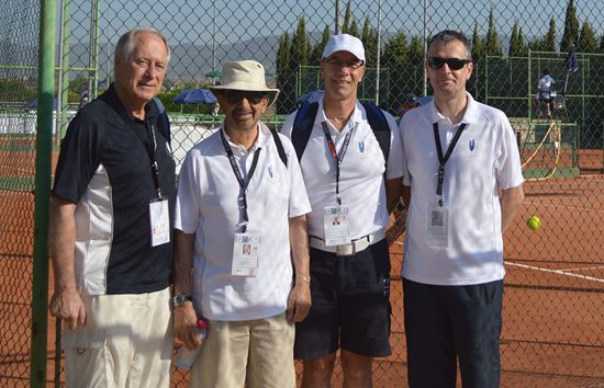 EUSA guests visiting tennis venue