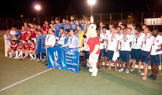 Men's Football medallists from the previous EUSA event