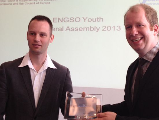 Symbollic gesture of ENGO Youth and EUSA cooperation