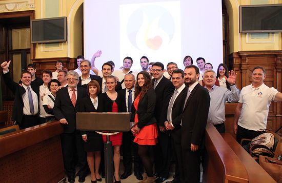 The team from Zagreb and Rijeka with the EUSA President Mr Roczek