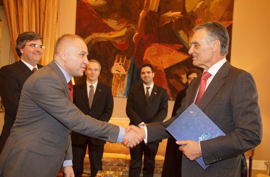 EUSA President Mr Roczek meets President of Portugal Mr Cavaco Silva