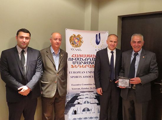 EUSA President with representatives of Armenian Student Sports Federation