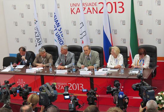 FISU Press conference a day before the Opening