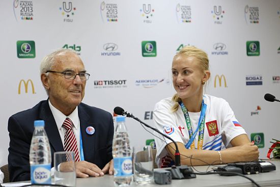 CIFP President at the Press Conference during the 2013 Sumemr Universiade in Kazan