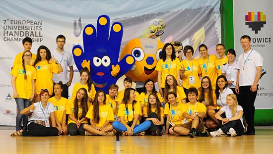 Volunteers at the European Universities Handball Championship 2013