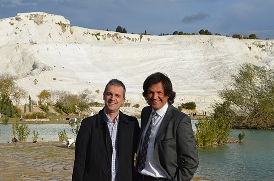 Mr Pecovnik and Mr Kocasert at Pamukkale