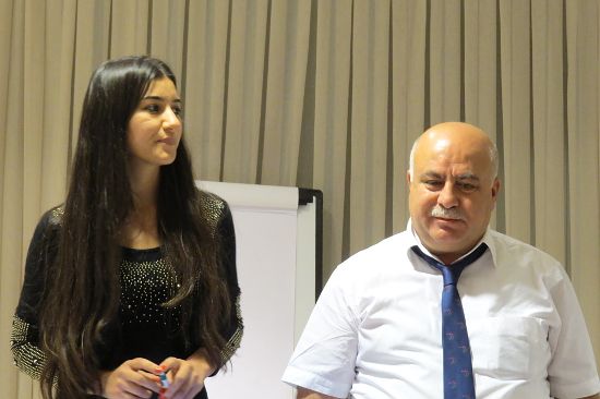 Genjlik representatives Ms Guliyeva and Mr Khanaliyev