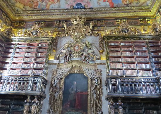 Historic library at the University of Coimbra