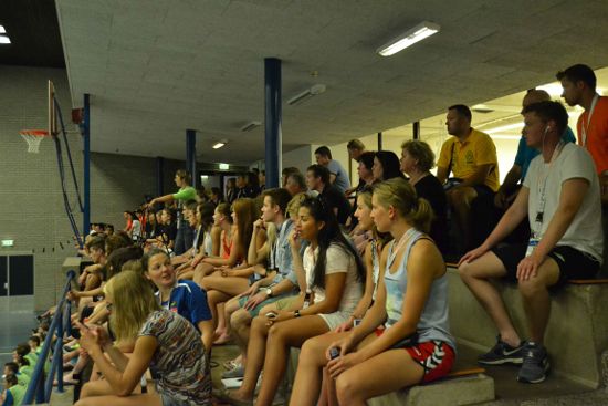 Spectators of the futsal match