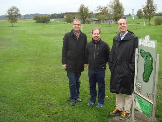 At Golfpark Waldkirch: Mr Pecovnik, Mr Greutmann, Mr Eder