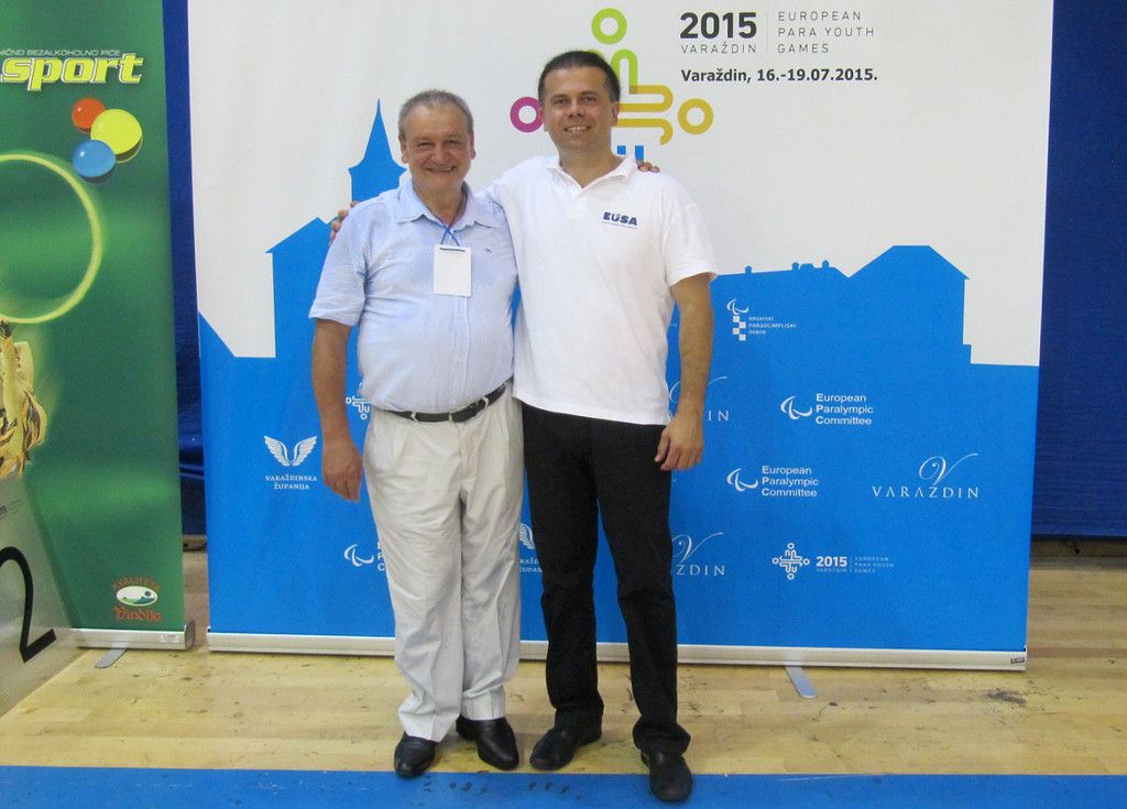 EUSA Sports Manager Mr Perosa with Mr Kovacic