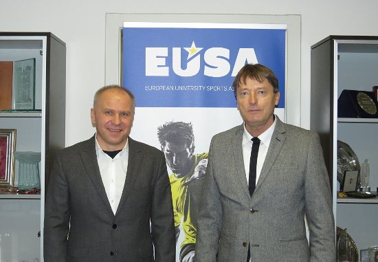 EUSA President Mr Adam Roczek meets SUSA President Mr Milan Zvan