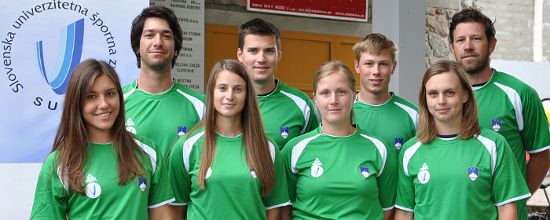 Slovenian archery team participating at the WUC 2014 in Legnice