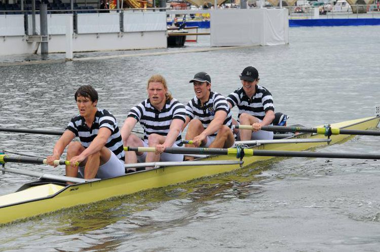 Conor Traynor, with his rowing team