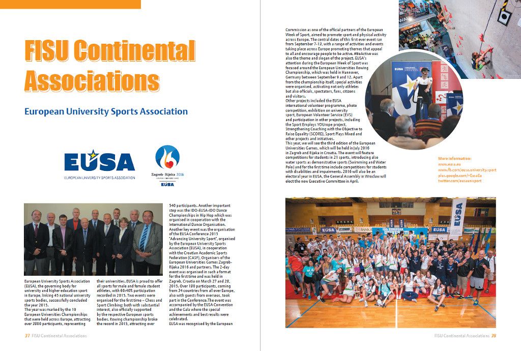 Section about the European University Sports Association