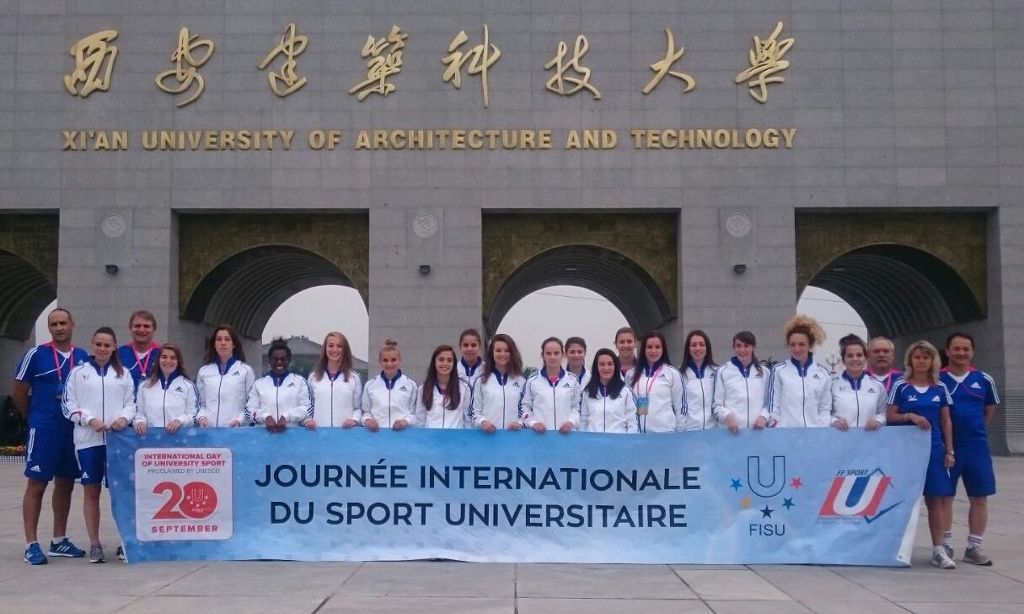 French delegation celebrating IDUS in China