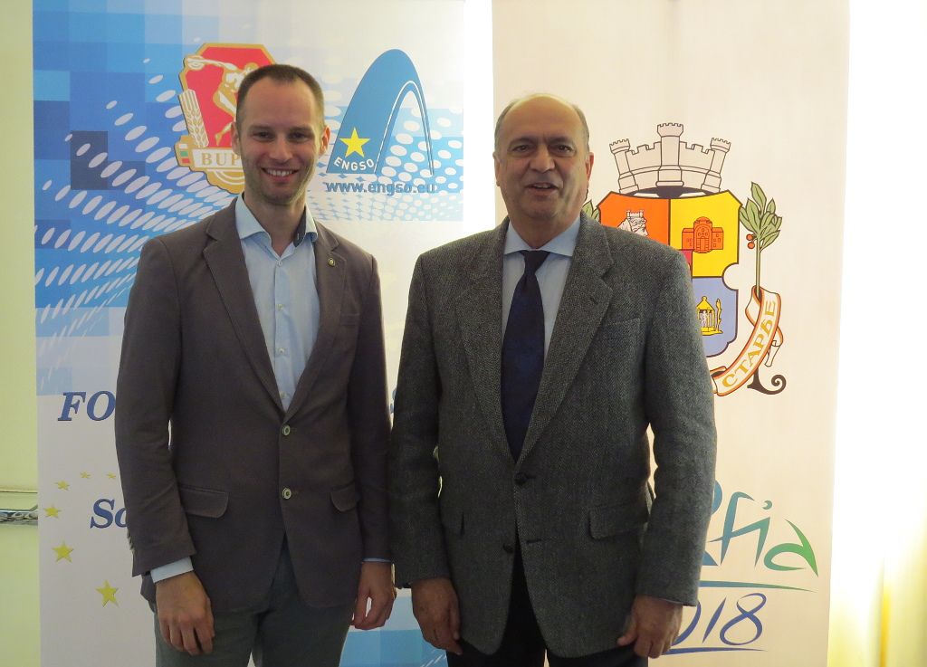 EUSA Communications & Projects manager Mr Andrej Pisl with ENGSO President Mr Carlos Cardoso