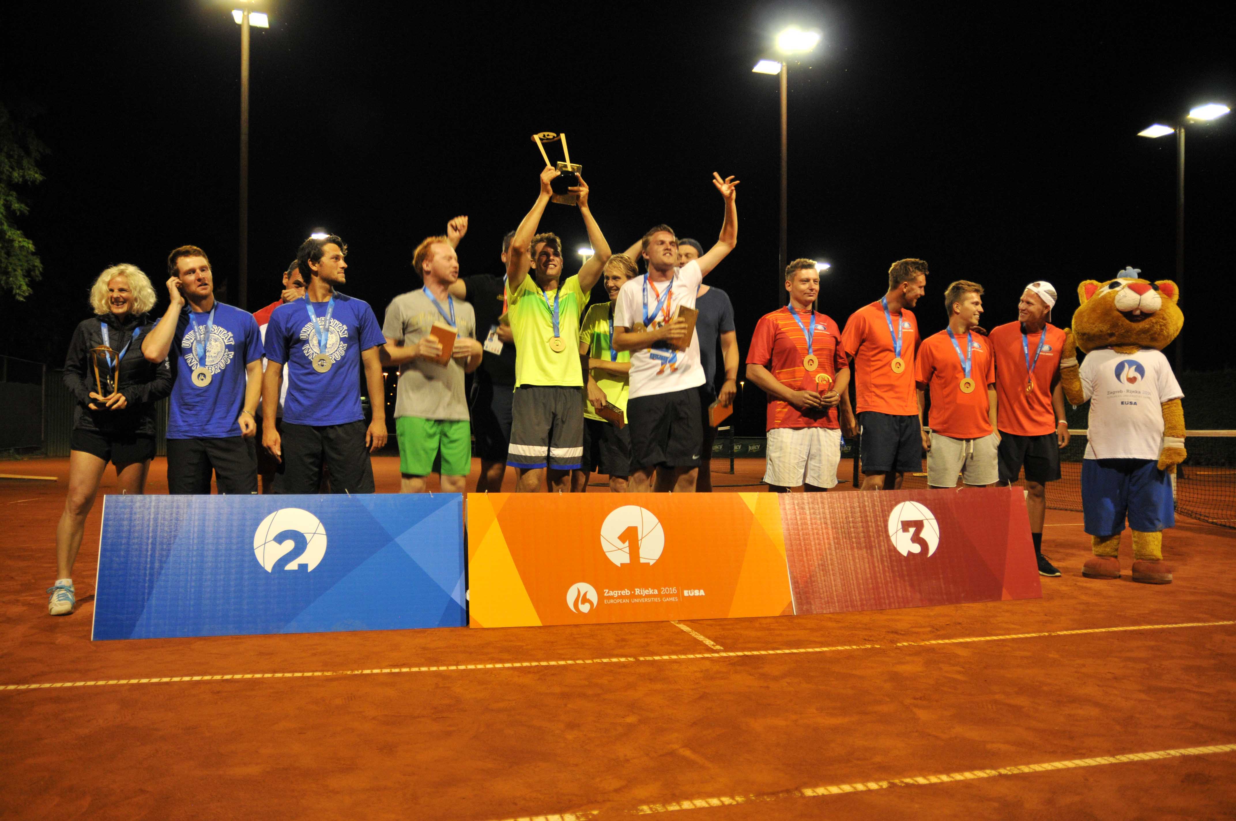 Men's tennis podium