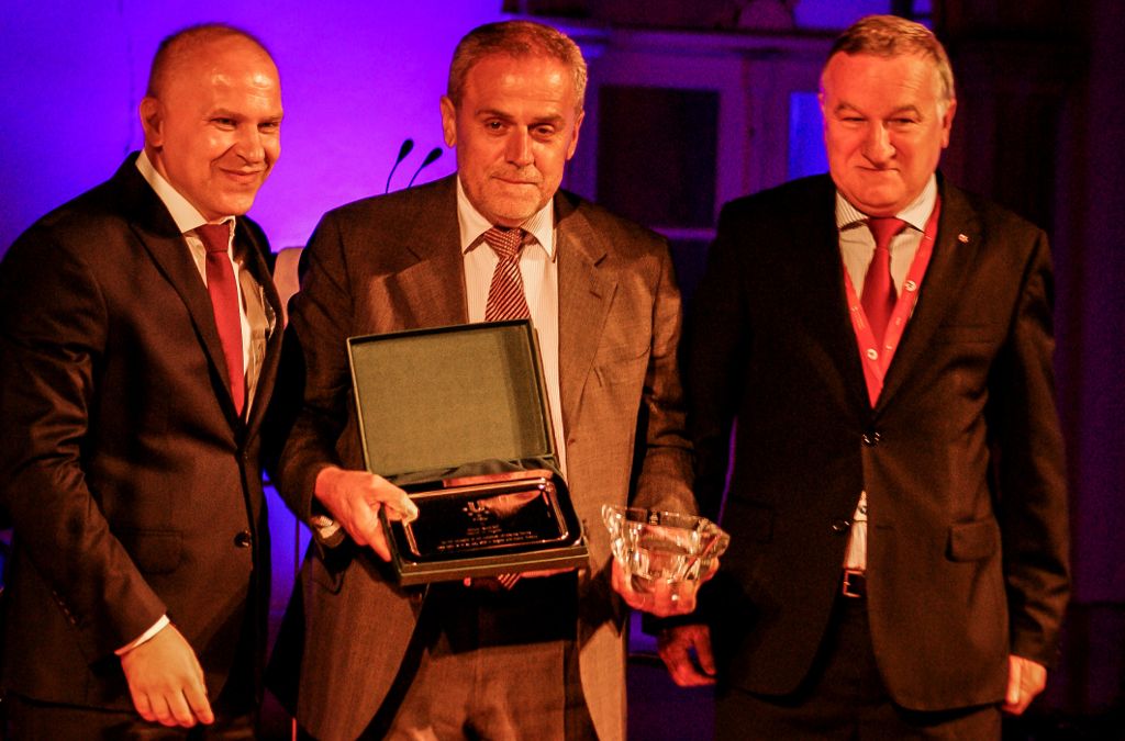 EUSA President and FISU Vice-President with Mayor Bandic