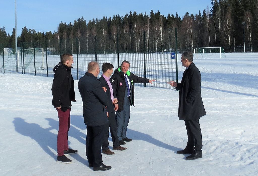 Outdoor facilities, currently under snow