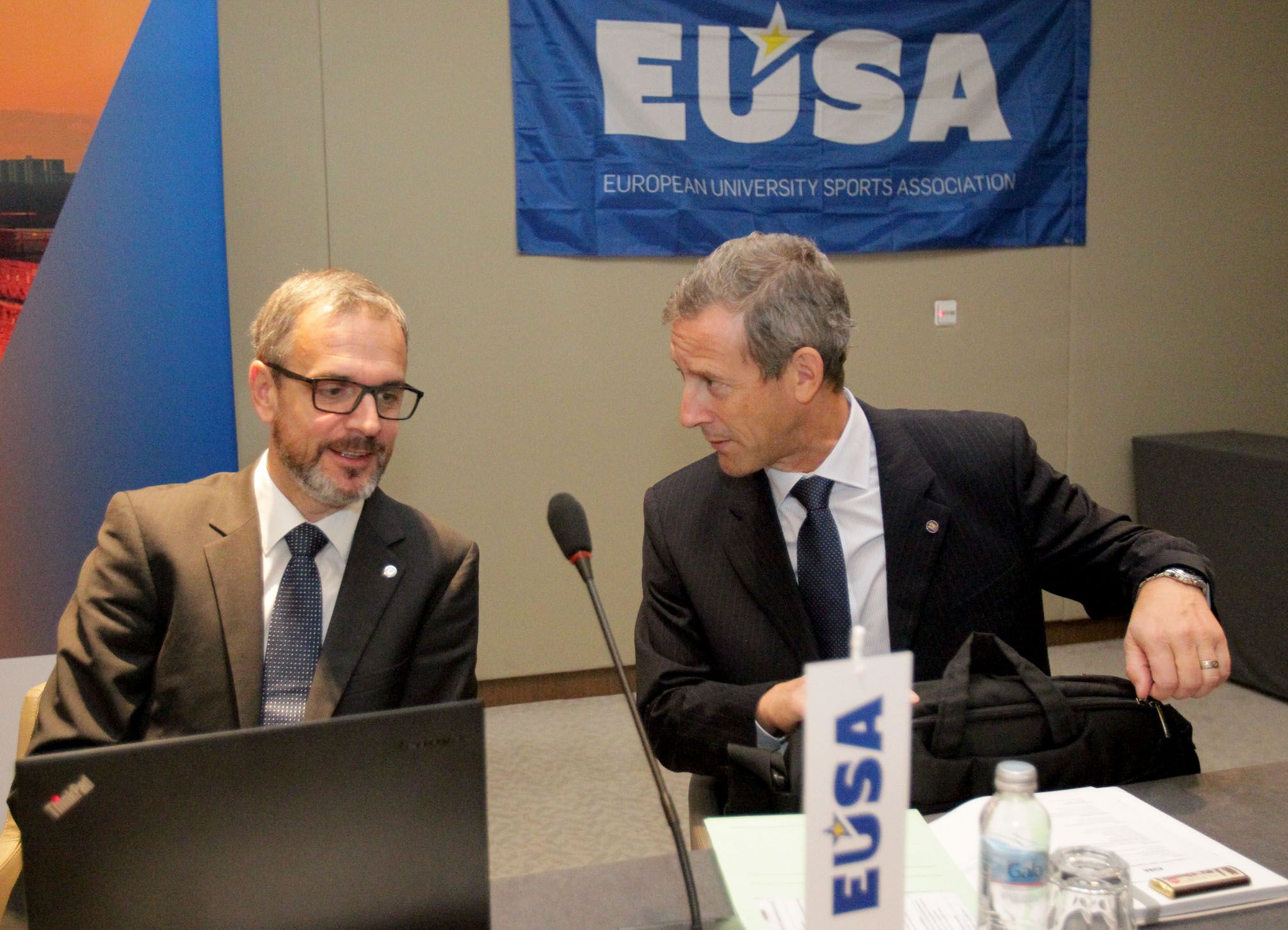 EUSA Secretary General Mr Pecovnik and Treasurer Mr Ursprung