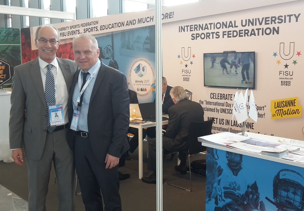 EUSA President Roczek with FISU 1st Vice President Eder