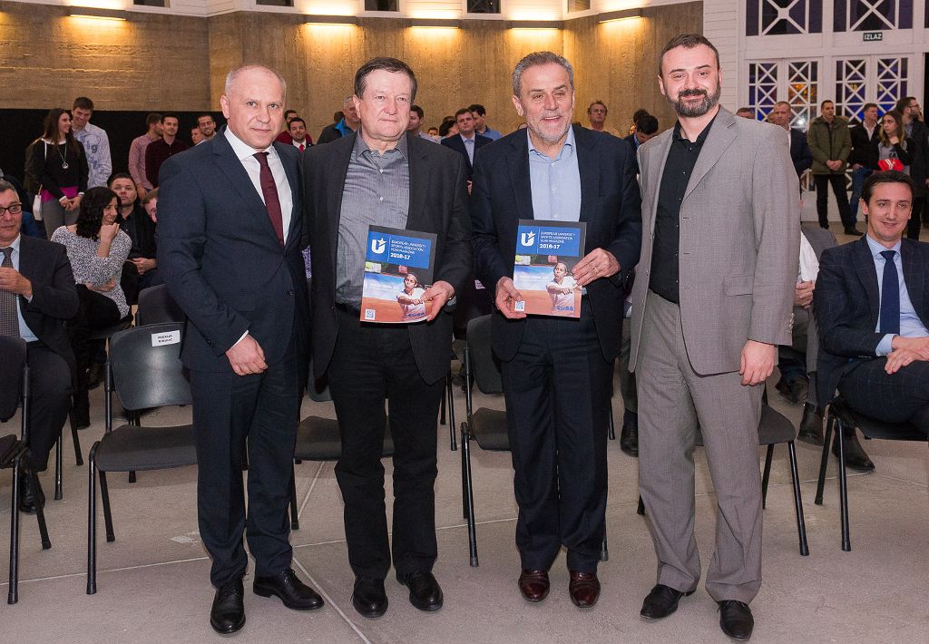 EUSA and CASF Presidents with the Rector of the University of Zagreb and the Mayor of the City of Zagreb