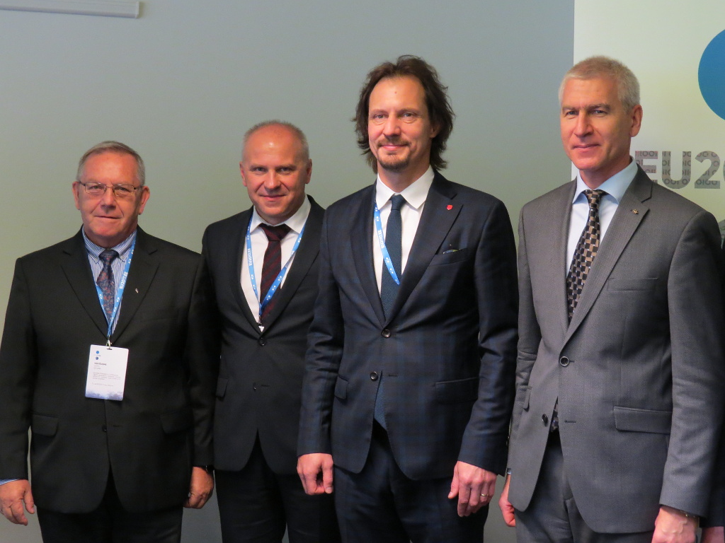 EASL, EUSA and FISU Presidents with Estonian Minister of Culture