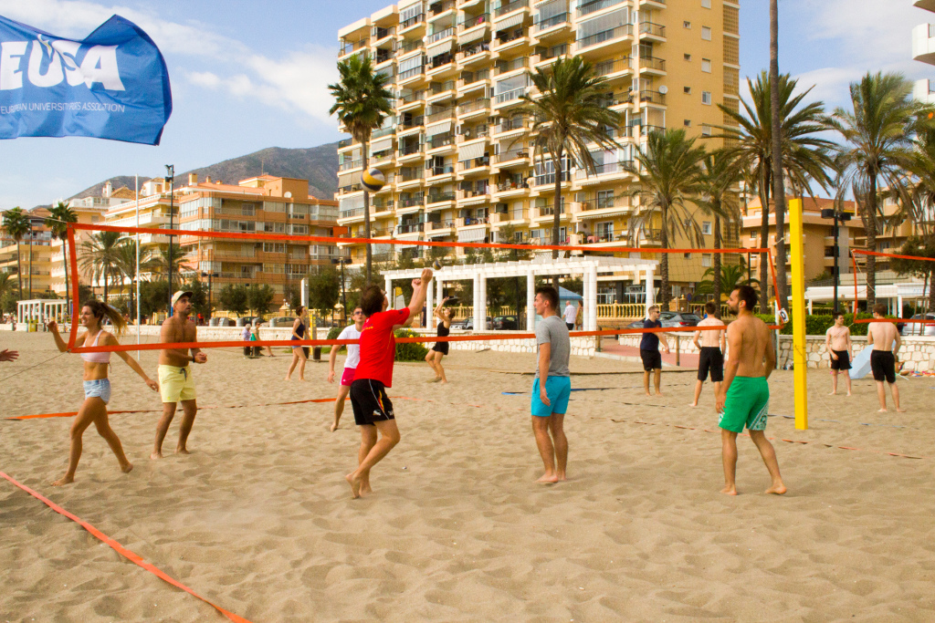 Participants enjoying also beach volleyball friendly matches