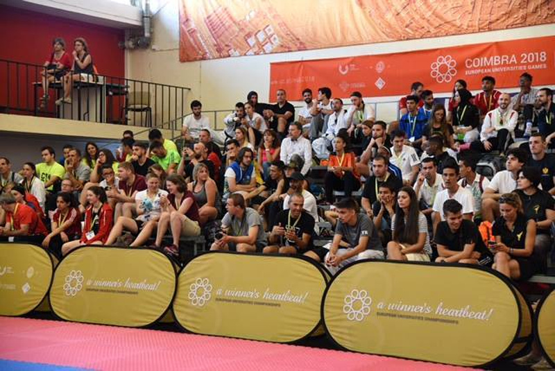 Spectators at the European Universities Championships 2017 in Coimbra