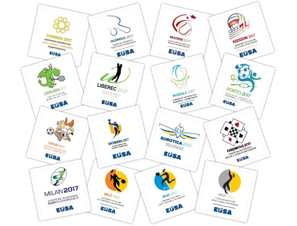 Logos of the European Universities Championships 2017