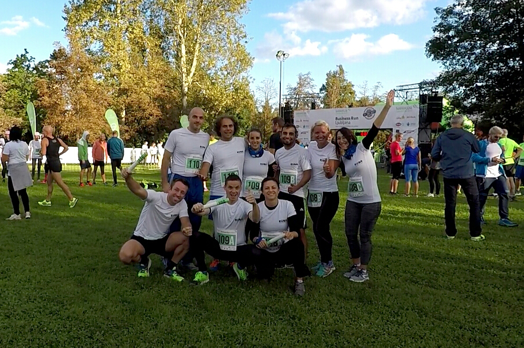 EUSA Office and Volunteers at the Business Run in Ljubljana