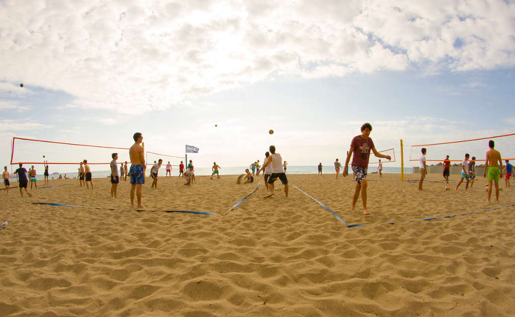 Beach sports activities during the European Universities Championships in Fuengirola