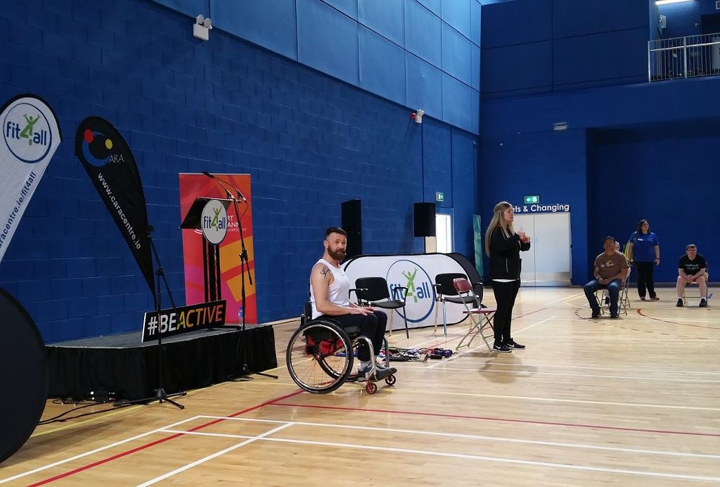 Exercises for people with disabilities at the Fit4All expo