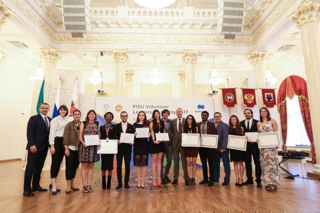 Top 10 volunteers at the 2017 Kazan FISU Volunteer Leaders Academy