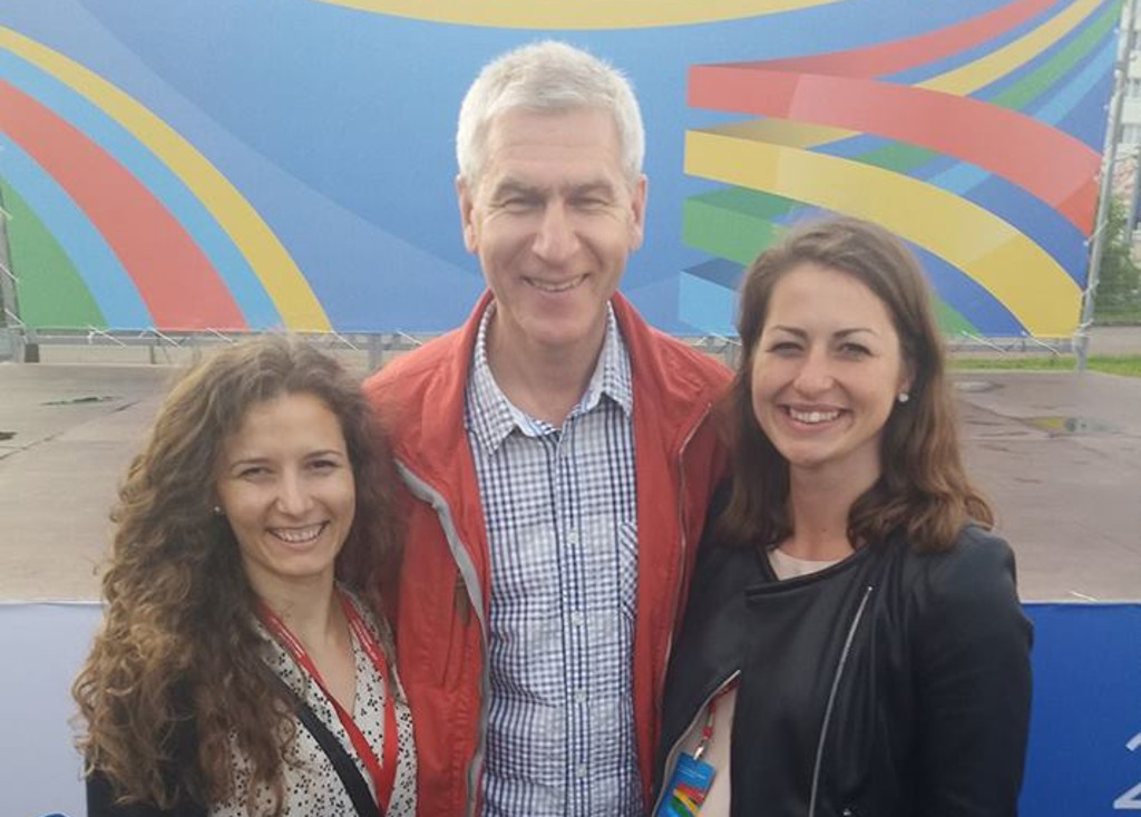 Ms Edes and Ms Fodor with the FISU President Mr Matytsin