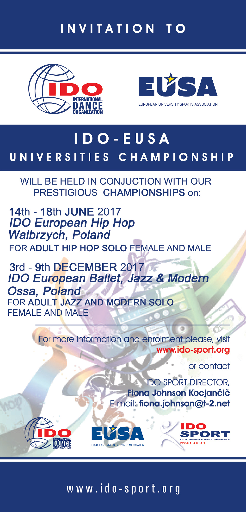 Invitation to IDO-EUSA European Universities Championships 2017