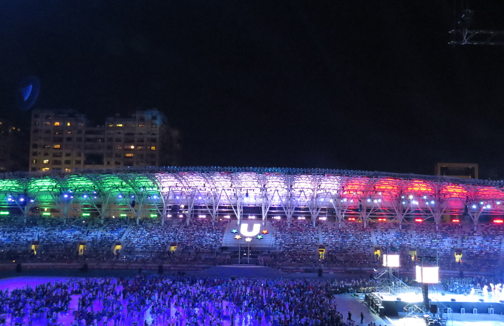 Taipei Stadium in colours of Italy as the next Universiade will be hosted in Naples